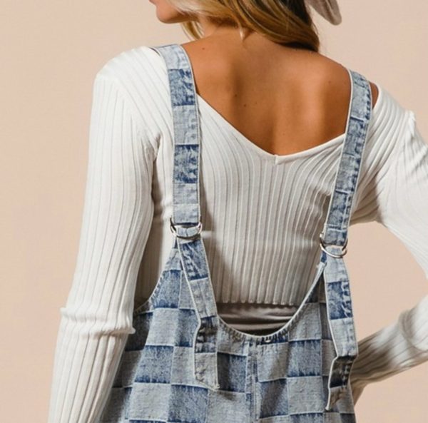 Soft Wash Denim Checkered Overall - Image 3